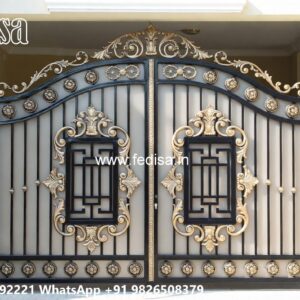 Simple And Elegant Gate Design Collection Square Bar Gate Design No-7683