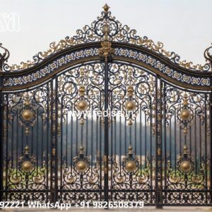 Palace Style Gate Designs Modern Iron Pipe Gate No-7795