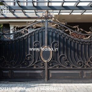 Stylish Front Gate Design Collection Main Gate Steel Door Design No-7994