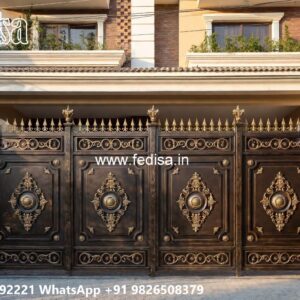 Stylish Entry Gate Design Collection Steel Compound Wall No-8336