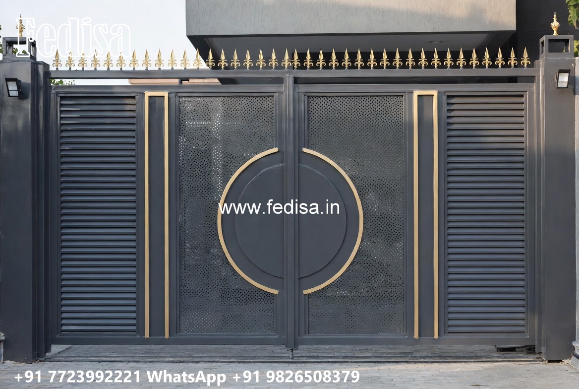 Modern Gate Design Ideas For Entry Folding Grill Gate No-8793