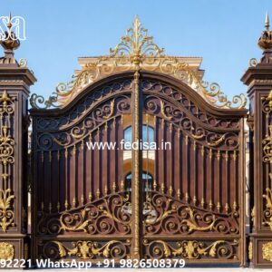 Unique Gate Design Concepts For Entryways Sliding Gate With Wicket Gate No-9374