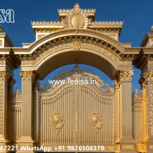 Elegant Entrance Gate Designs Sliding Gate Pillar Design No-9475