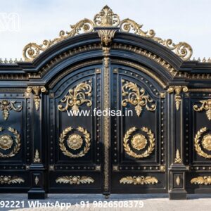 Boundary Wall Design With Grill Safe Gate Design For Home Entrance No-9609