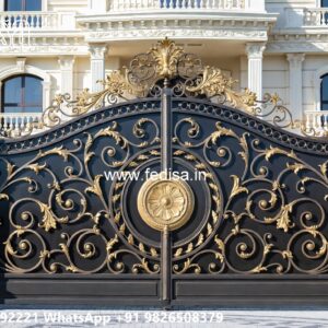 Luxury Wooden Gate Designs For Villas Gate Pillar Design No-9766