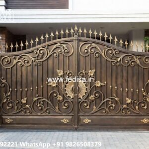 Latest Front Gate Design Trends For Homes Gate Pillar Top Design No-10543