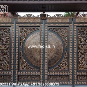 Luxury Wooden Gate Designs For Villas Panel Gate Design No-10590