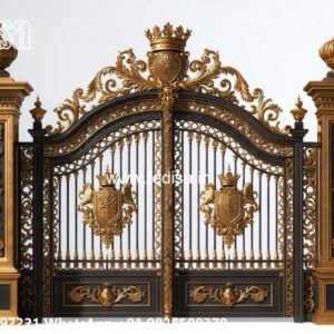 Stylish Entrance Gate Designs Steel And Iron Mix Gate Design No-10665