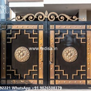 Stylish Gate Designs For Entryway Gate Design With Boundary Wall No-11209