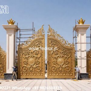 Elegant Wooden Gate Design For Entryways Maharaja Grill Gate No-11417