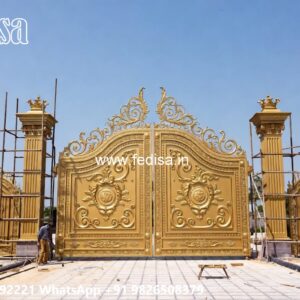 Stylish Metal Gate Designs For Homes Wooden Main Gate Design For Home No-11423