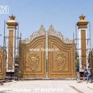Eye-catching Gate Designs For Front Yard Iron Chadar Gate Design No-11436