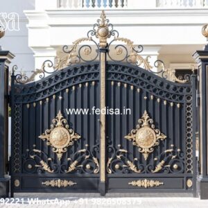Simple And Elegant Gate Design Ideas Silver Color Gate Design No-11590