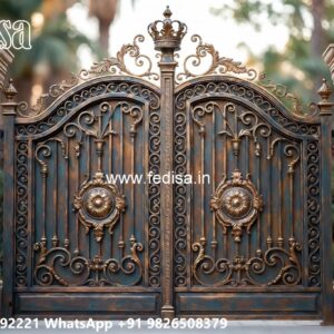 Stylish Gate Designs For Entryway Wooden Jali Gate No-11621