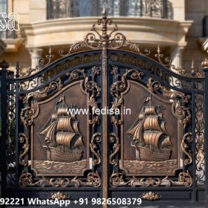 Creative Gate Design Ideas For Houses Single Gate Color No-11739