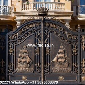 Decorative Gate Design Ideas For Entryway Round Shape Main Gate Design No-11752
