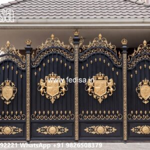 Luxury Wooden Gate Designs For Villas Main Gate Wall Color No-11826