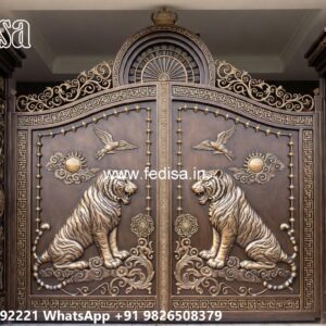 Double Door Grill Gate Design For Main Door Cheap And Stylish Gate Designs No-12038