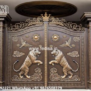 Main Gate Color Design Stylish Entrance Gate Designs No-12054