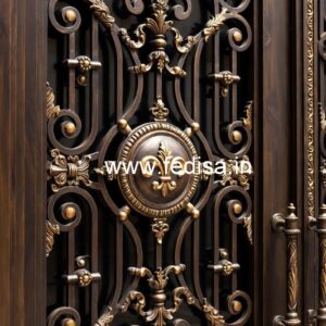 Stylish Gate Grill Design for Contemporary House Fronts No-002