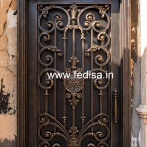 Contemporary Gate Grill Design with Artistic Patterns No-015