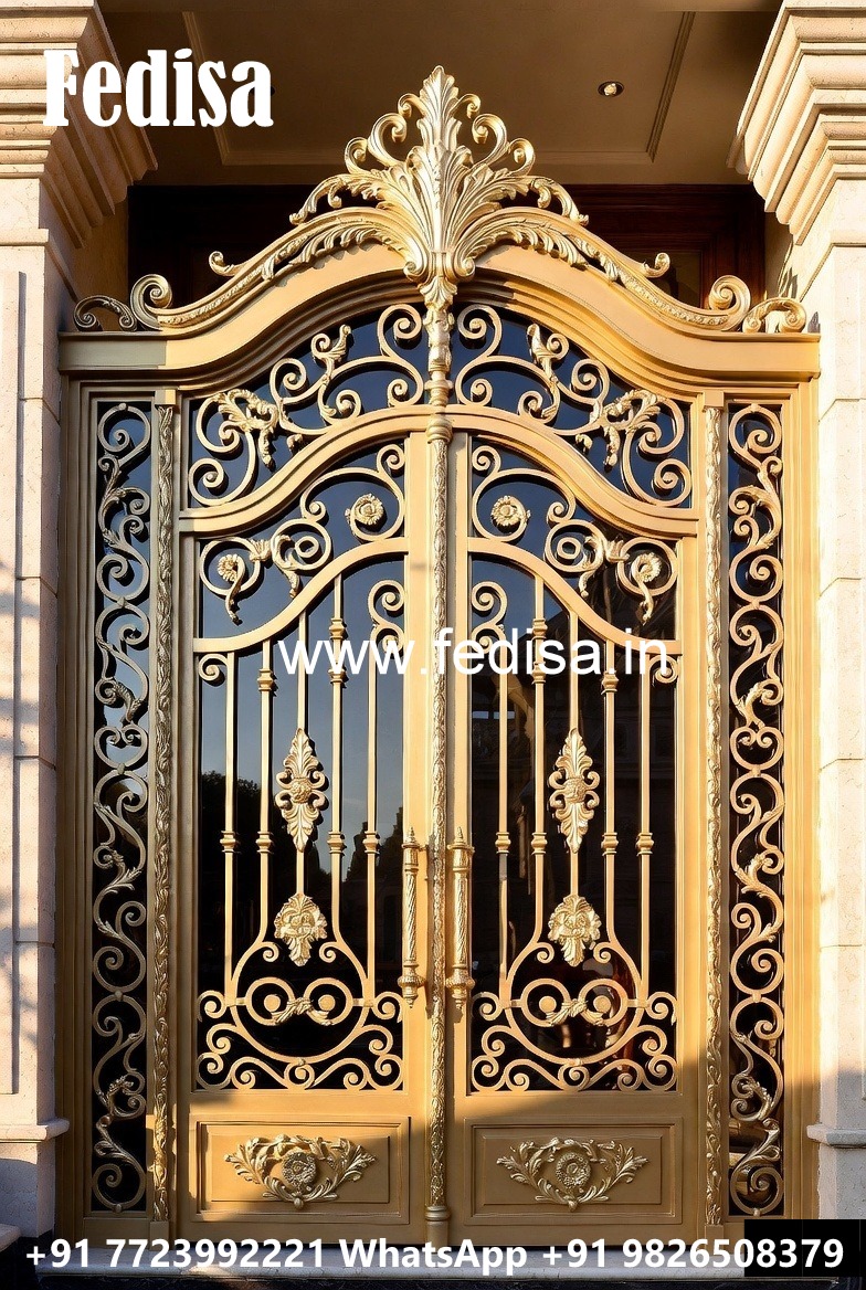Black and Gold Gate Grill Design Inspiration No-065
