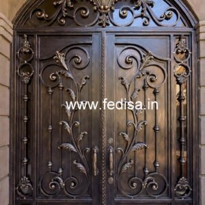 Artistic Front Gate Grill Design for Elegant Homes No-078
