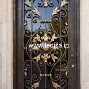 Stylish Entrance Grill Gate Design for Modern Homes No-096