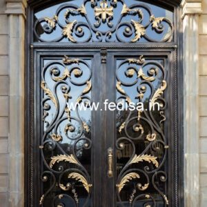 Artistic Main Gate Grill Design for Contemporary Houses No-105