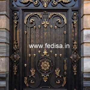 Stylish Front House Gate Grill Design for Villas No-142