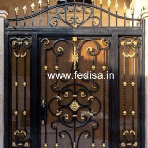 Modern Minimal Gate Grill Design for Elegant Homes No-159