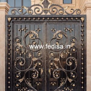 Stylish Exterior Grill Gate Design for Elegant Entrances No-203