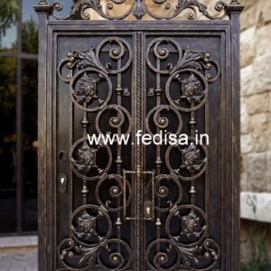 Classic Gate Grill Design for Traditional House Fronts No-312