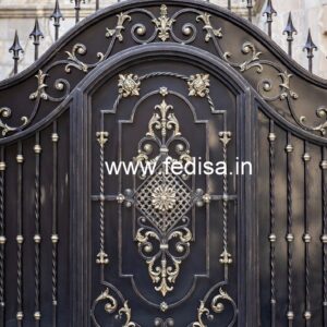 Artistic Gate Grill Design for Stylish Home Security No-332