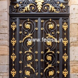Stylish Metal Gate Grill Design for Main Entrance No-341