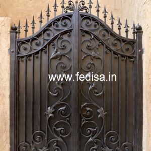 Designer Iron Gate Grill Design for Elegant Houses No-346