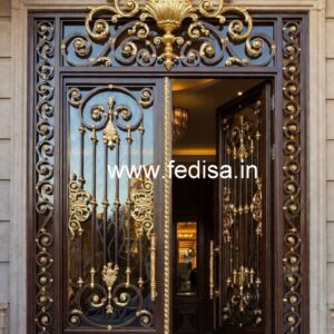 Elegant Villa Gate Grill Design with Luxury Finish No-355
