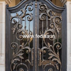 Artistic Front Gate Grill Design for Elegant Homes No-378