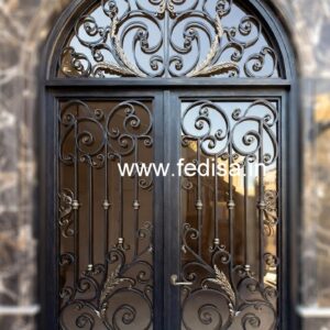 Luxury Iron Grill Gate Design with Golden Finish No-390