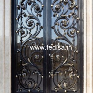 Minimal Steel Gate Grill Design for Elegant Homes No-393
