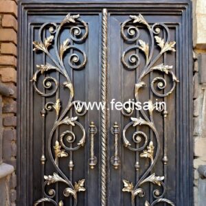Stylish Entrance Grill Gate Design for Modern Homes No-396