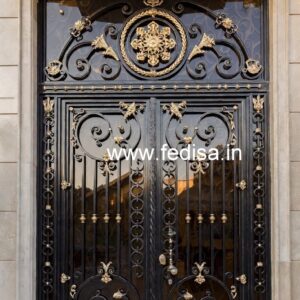 Elegant Front Gate Grill Design with Stylish Pattern No-400