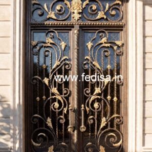 Stylish Main Gate Grill Design with Modern Patterns No-416