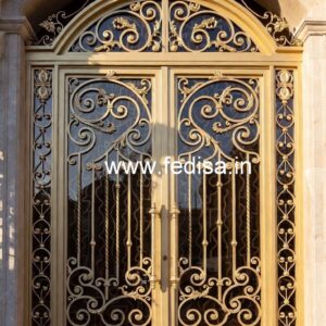Elegant Main Gate Grill Design for Luxury Residences No-453
