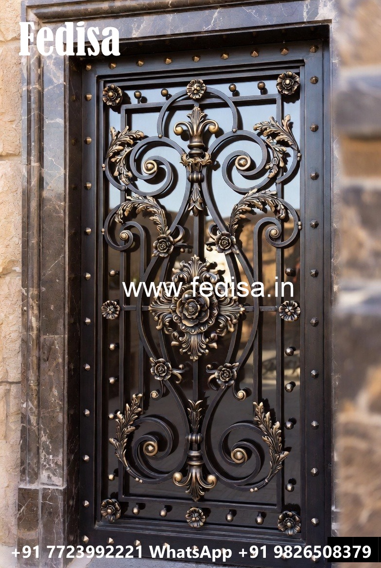 Stylish Steel Entrance Gate Grill Design for Homes No-454