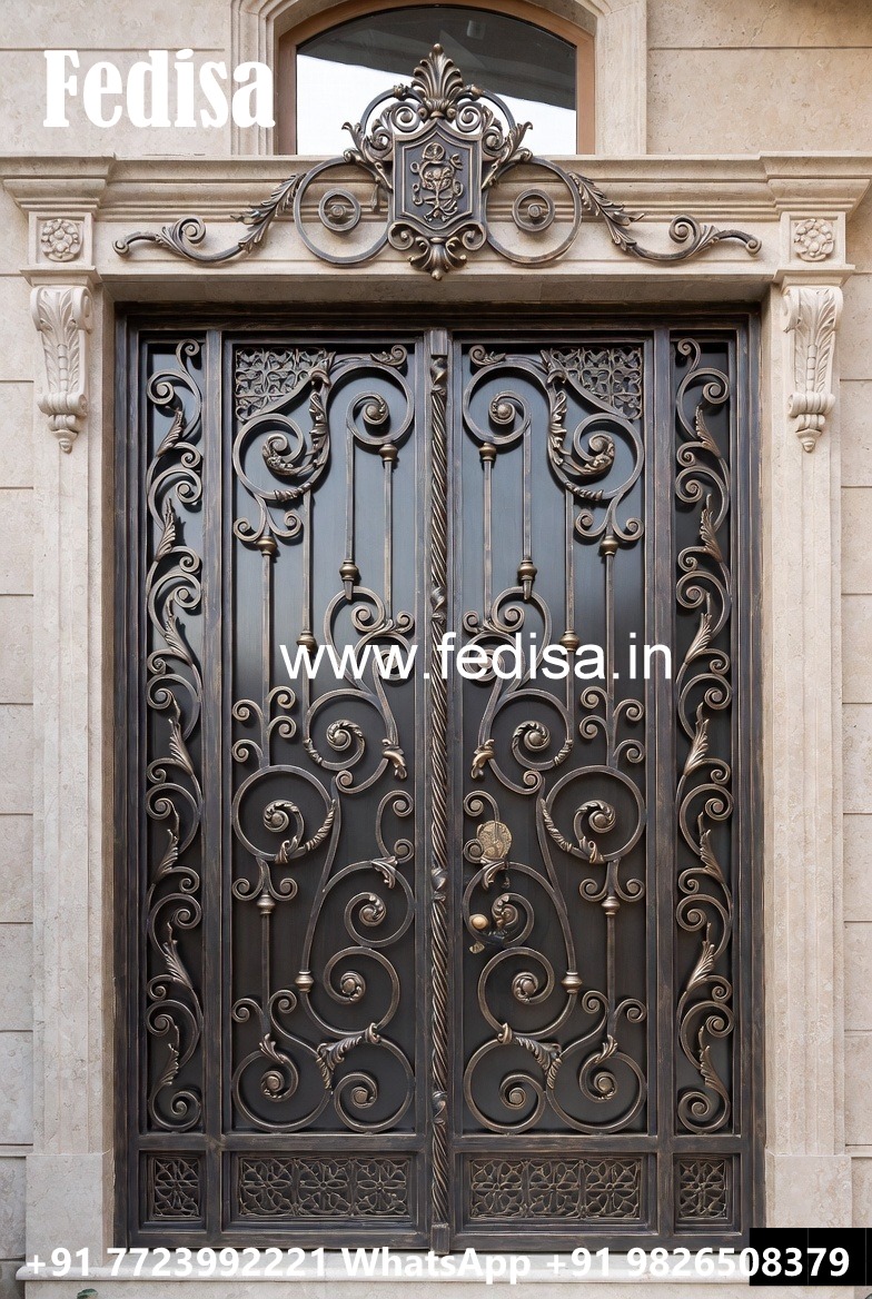Elegant House Front Grill Gate Design for Villas No-473