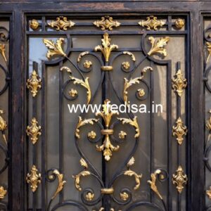 Stylish Security Grill Gate Design for Modern Entrance No-474