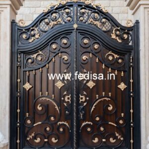 Stylish Exterior Grill Gate Design for Elegant Entrances No-503