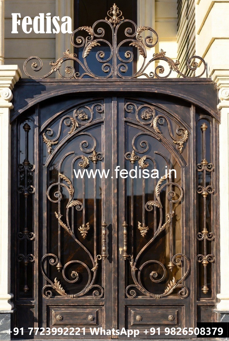 Luxury Geometric Gate Grill Design for House Fronts No-523