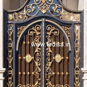 Contemporary Black Metal Gate Grill Design No-528